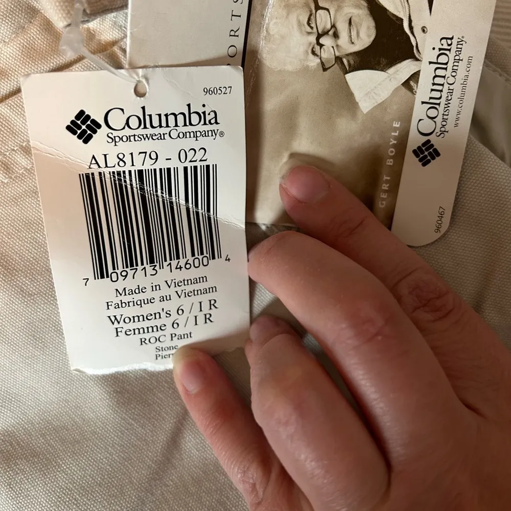 New Vintage Columbia 2000 Y2K cargo outdoor athletic ROC pants 6 stone - Image 13