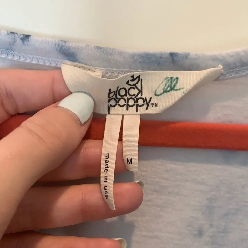 Black Poppy  tie dye boxy tee - Image 3