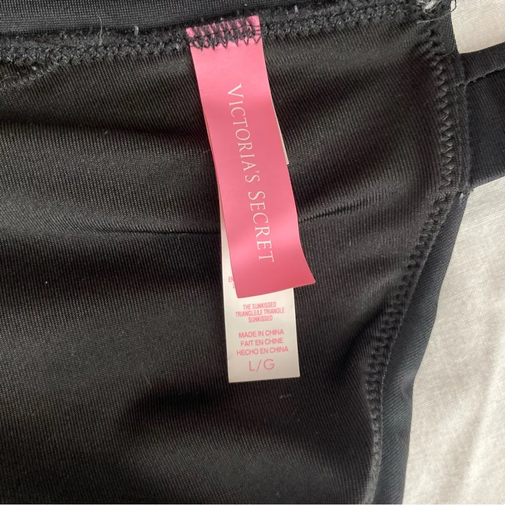 Victoria's Secret Black Halter Neck Swim Top Size Large - Image 4