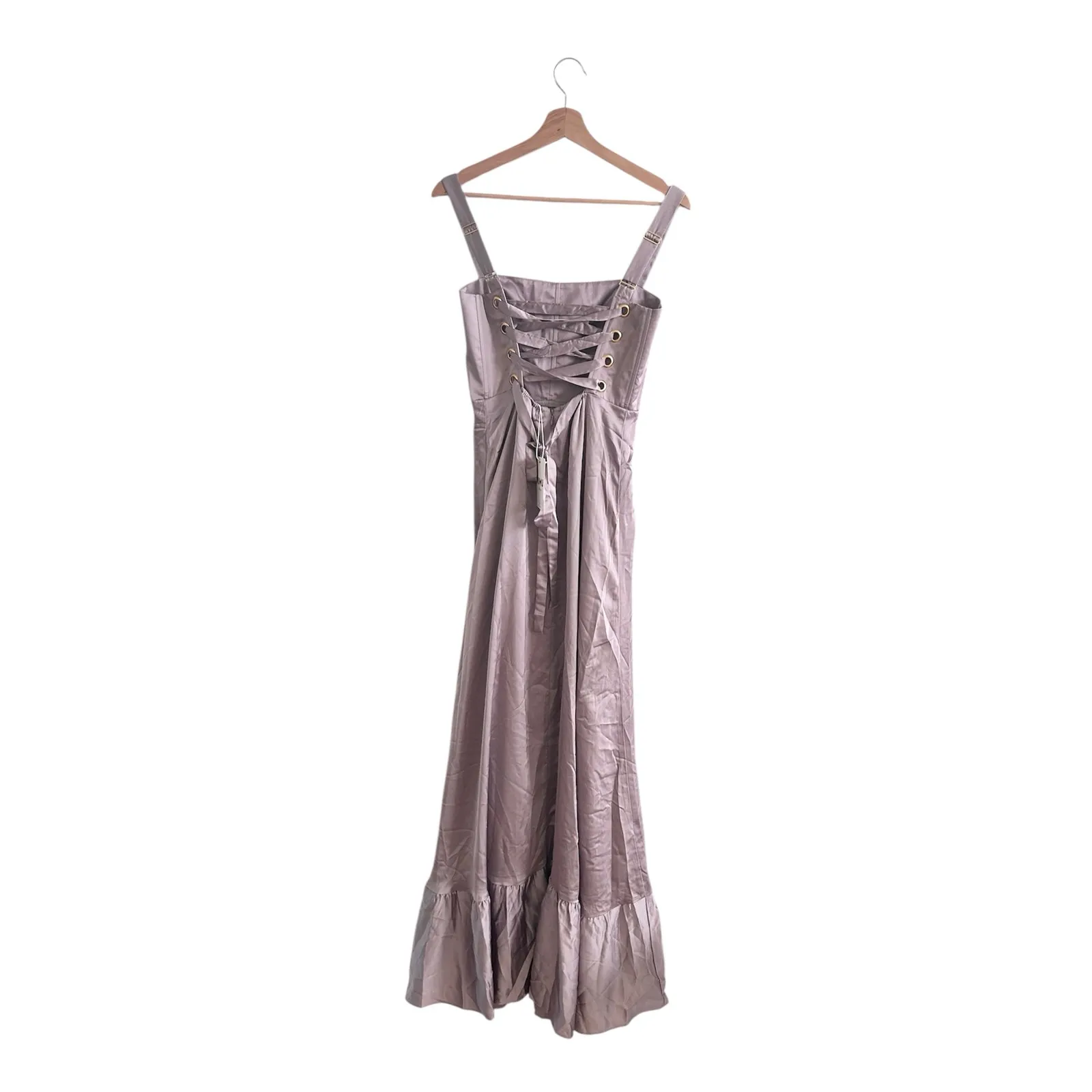 Show Me Your Mumu Clarissa Corset Dress in Dusty Purple Luxe Satin XS NWT - Image 5
