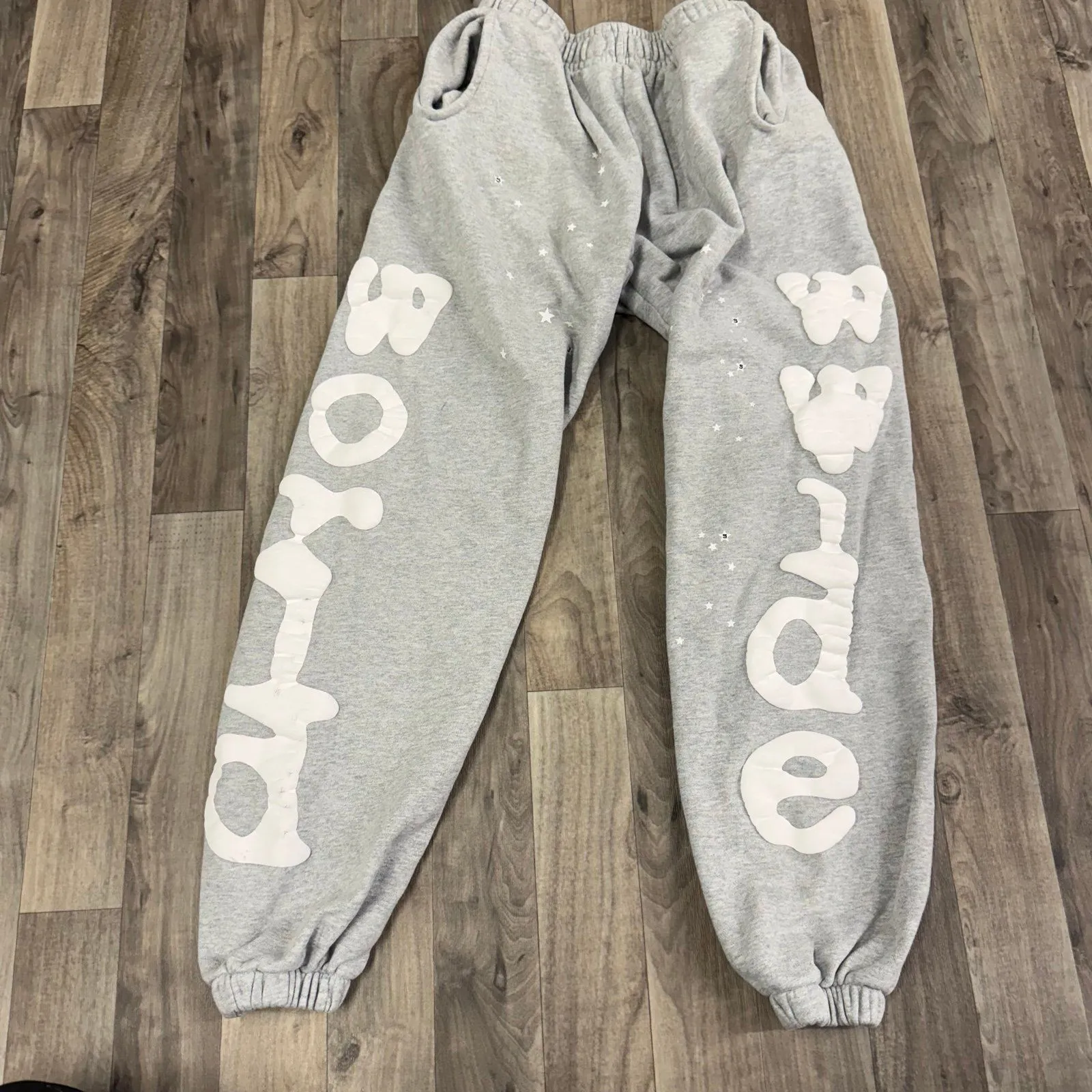 Sp5der Worldwide Beluga Sweatpants in heather grey Gray Size L - Image 4