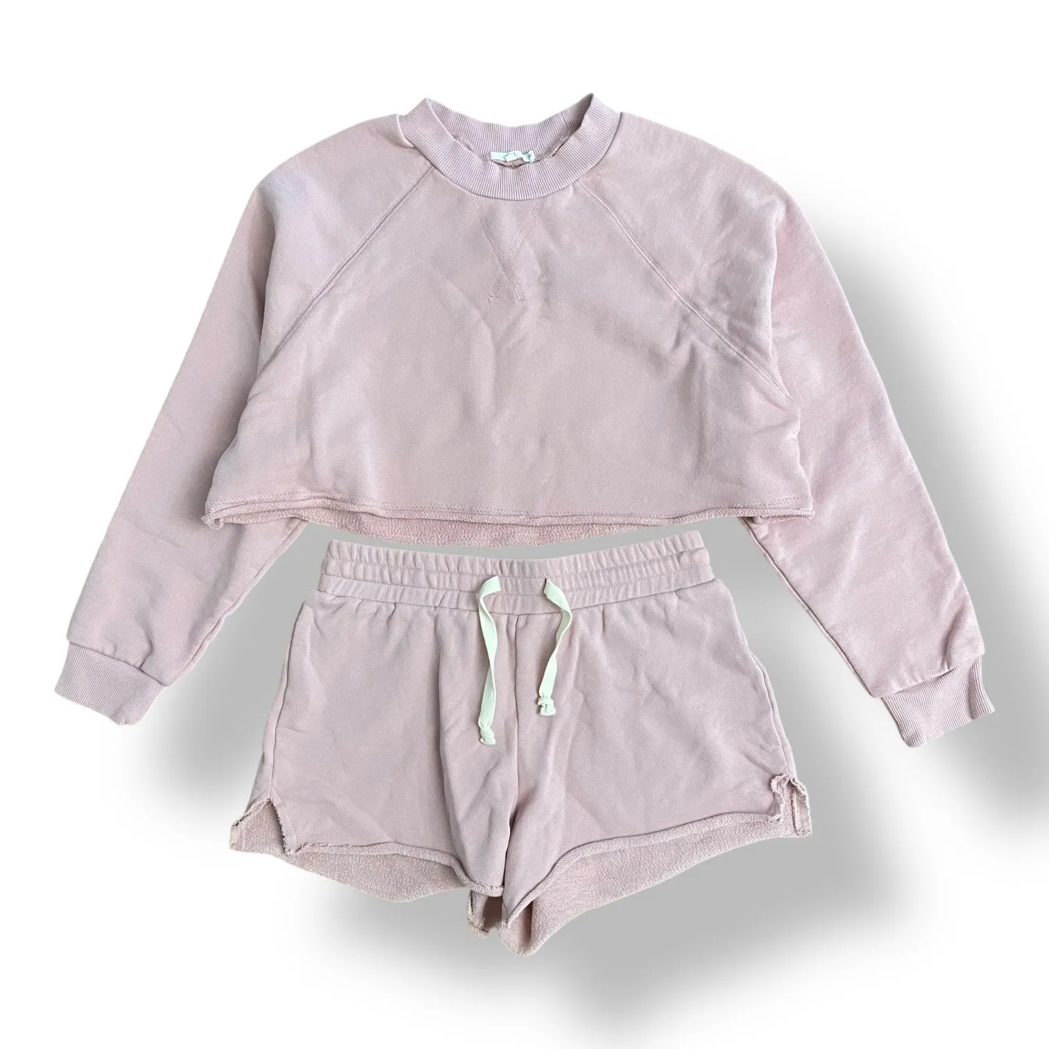 NIA Pink Essex Cotton‎ Blend Lounge Shorts Size S Athleisure Casual - Image 6