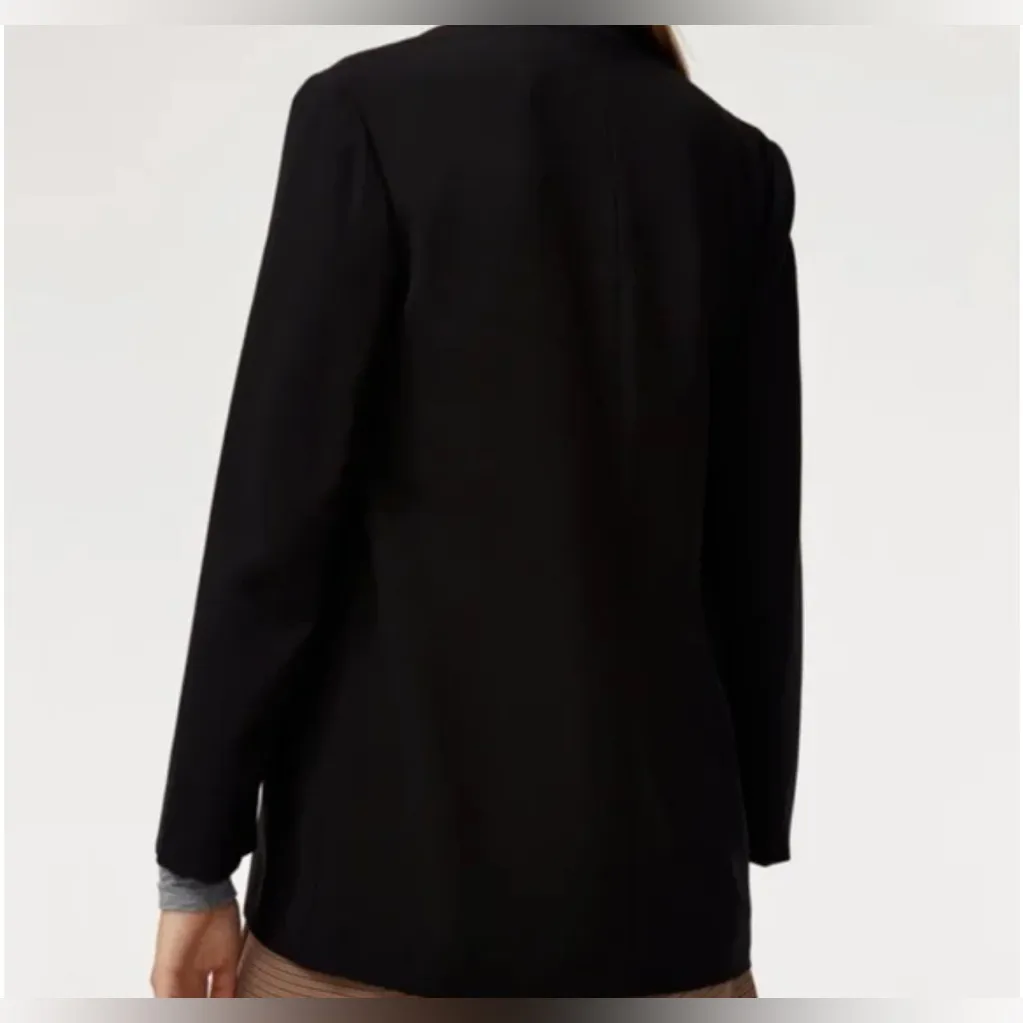 Aritzia WILFRED Solaina Open Front Black Blazer size Large - Image 4
