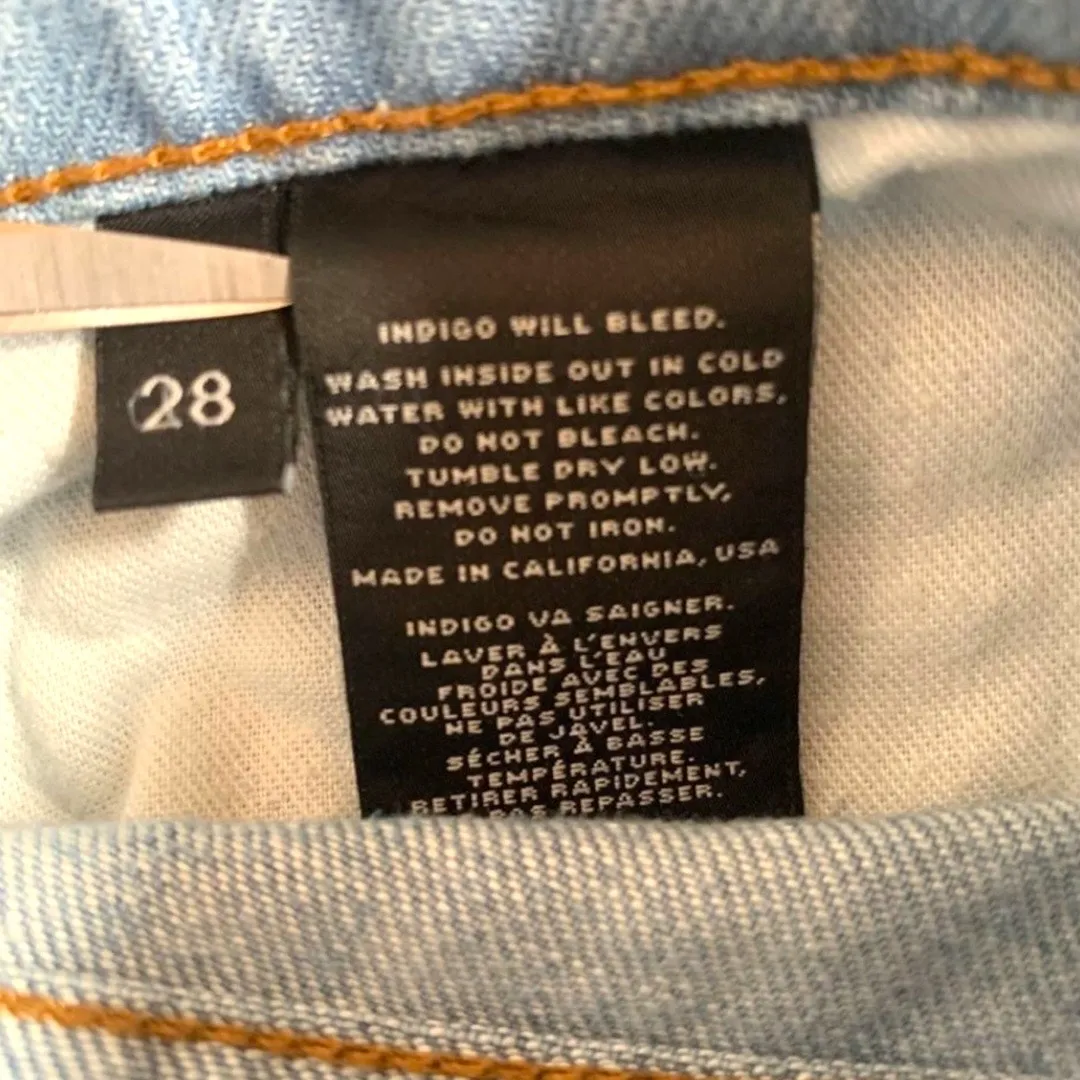 J Brand Aidan Distressed Boyfriend Jeans Light Wash Relaxed Fit Denim Size 28 - Image 7