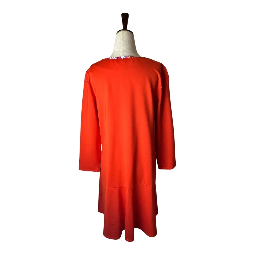 Jude Connally Dress‎ Women Large Orange Tangerine Lara Long Sleeve Mini NWT - Image 2