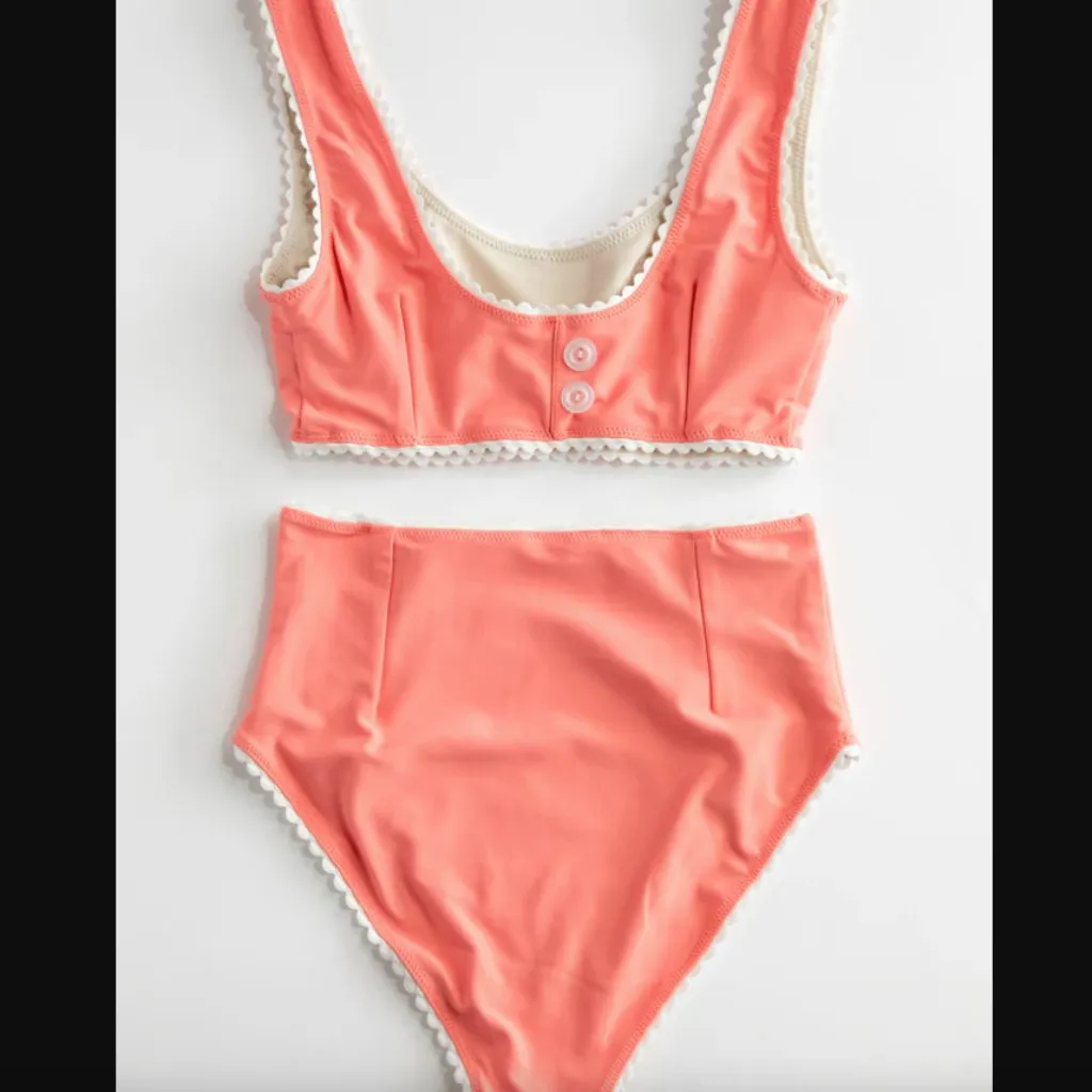 Hammies 60s Style Pink 2 Piece Bikini Set S - Image 8