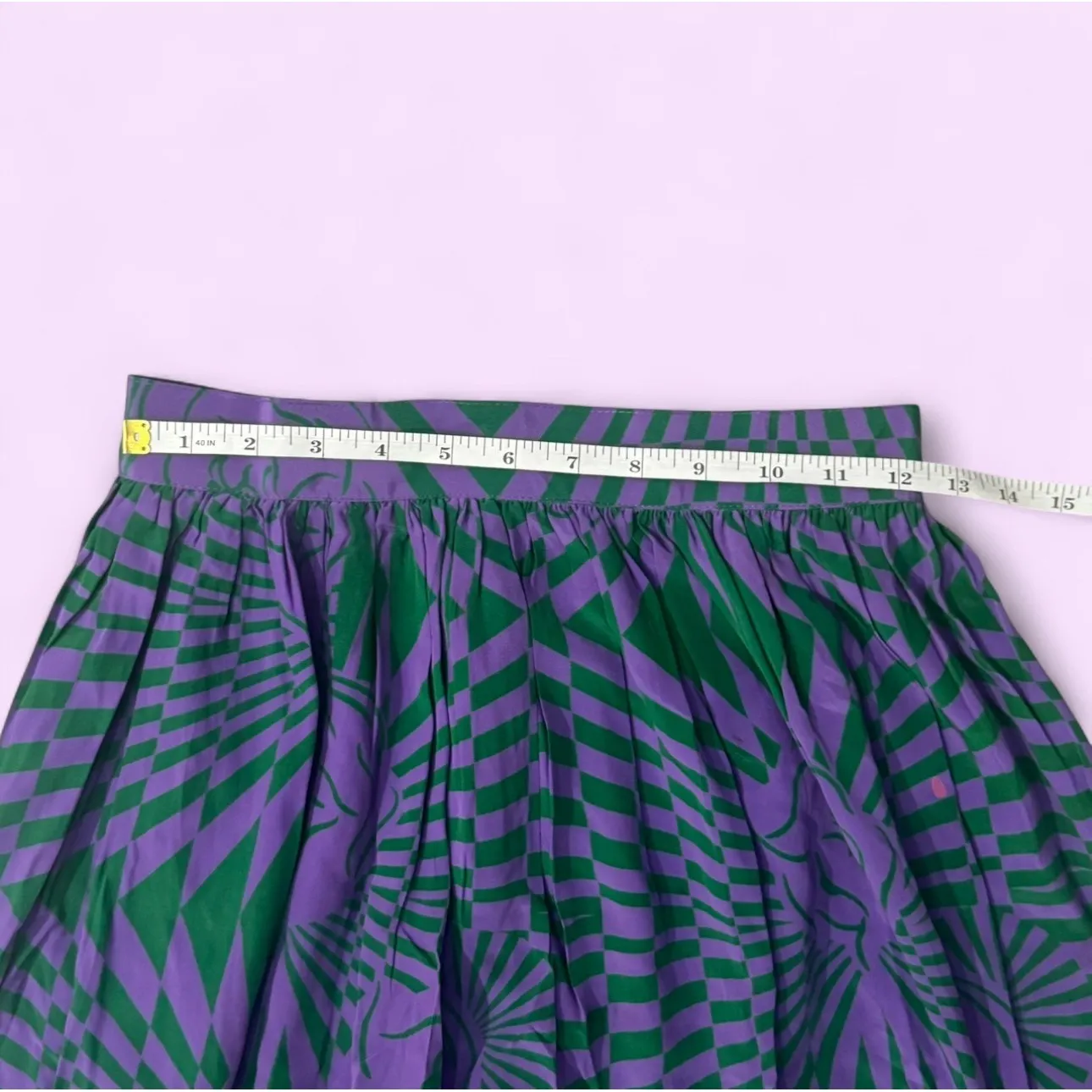 Vintage 1980s Teri Jon by Rickie Freeman Silk‎ Skirt – Size 6 Green - Image 2