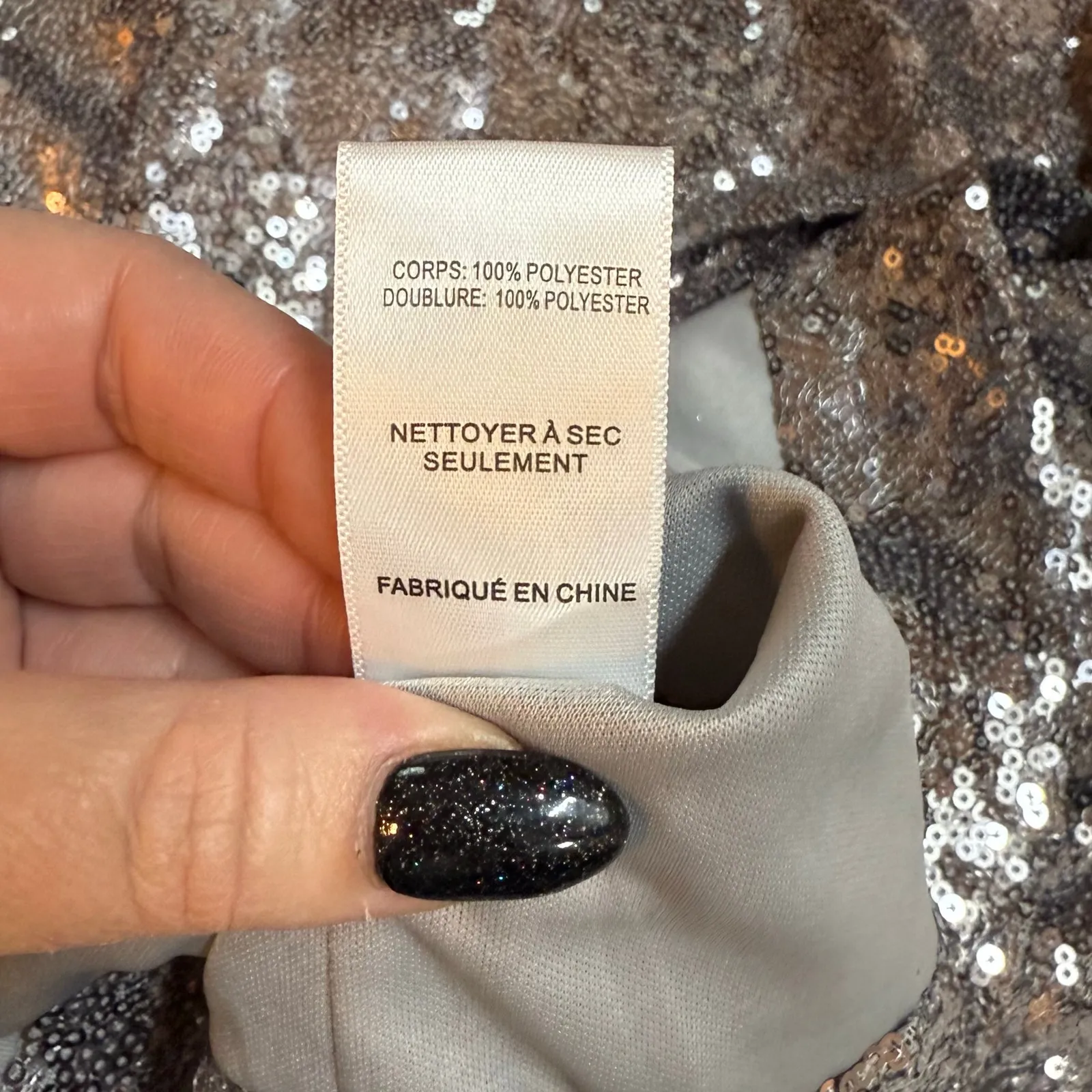 ASTR the Label Womens XS Silver Sequin Sleeveless Dress Disco Party Cocktail New - Image 8