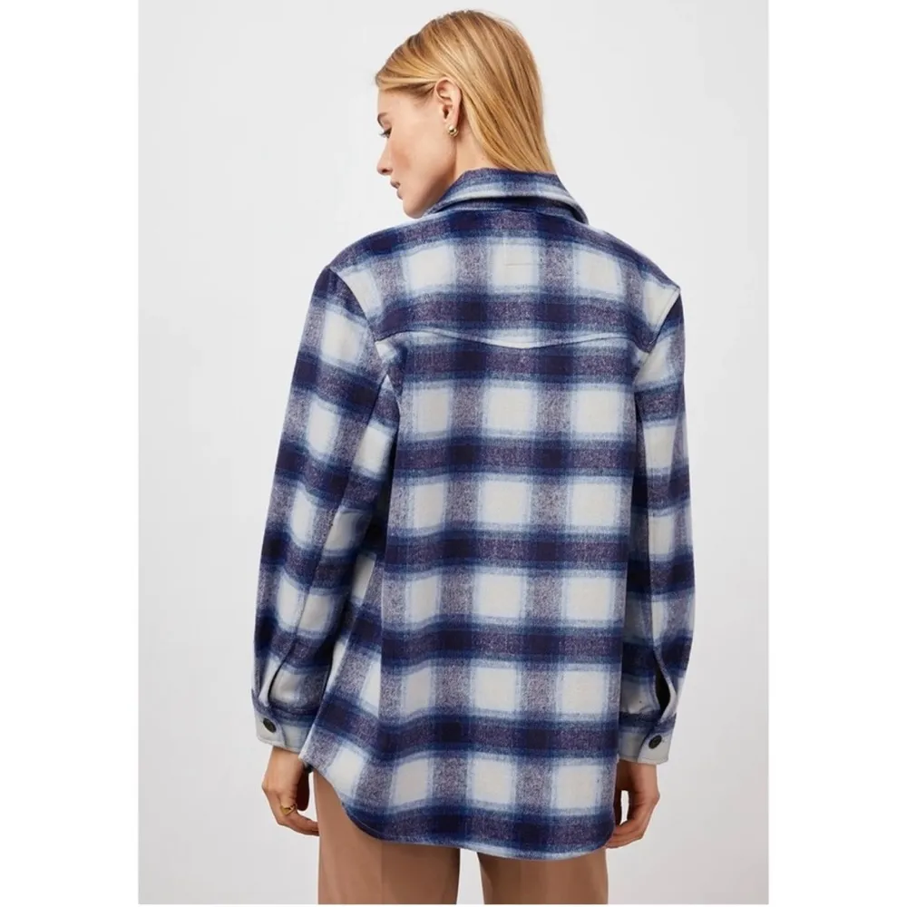 Rails Tripp Shirt Jacket XL Flannel Plaid Blue Western Shacket Cozy Country Warm - Image 4