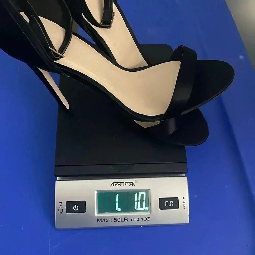 ASOS Black Ankle‎ Strap Heels Minimalist Evening Party Dress Shoes - Image 10