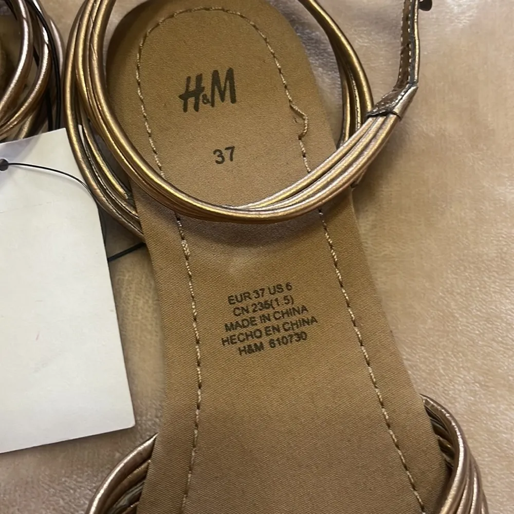 H&M Women’s Bronze Braided Sandal NWT - Image 2