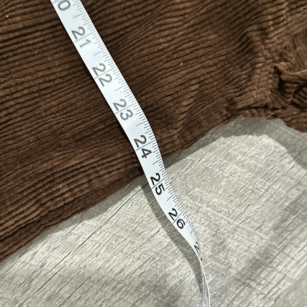 cotton on corduroy Brown Jacket womens large button up collared pockets - Image 5