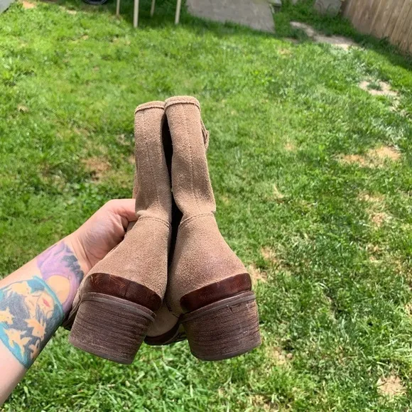 UGG Rioni Tan Suede‎ Leather Soft Pull On Mid Boots - Image 7