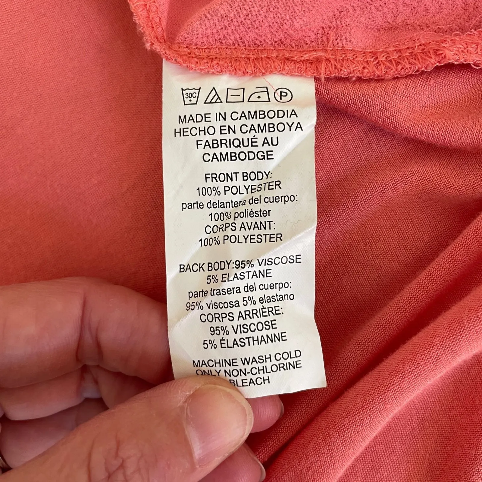 NWOT Michael Kors sz Small Coral Chiffon Tank Top Layered Sleeveless Mixed Media - Image 8