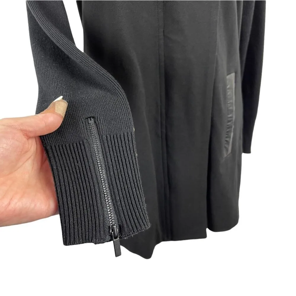 Cabi Tailored Ponte Knit Coat Black Full Zip Soft Shell Stretch 3351 Womens XS - Image 4