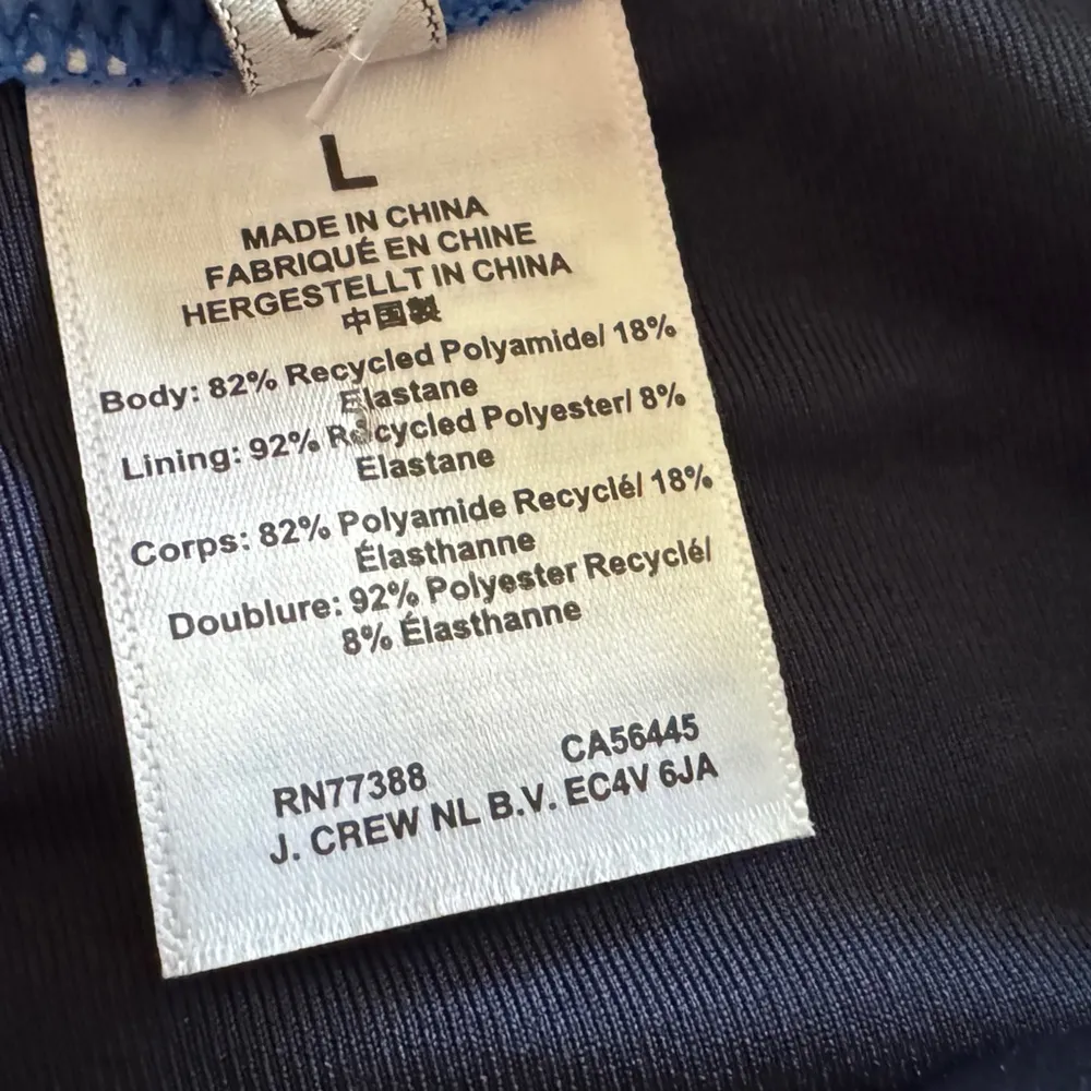 J Crew Ruffle bikini bottom in cobalt floral Bright Azurite Floral large NWT - Image 4