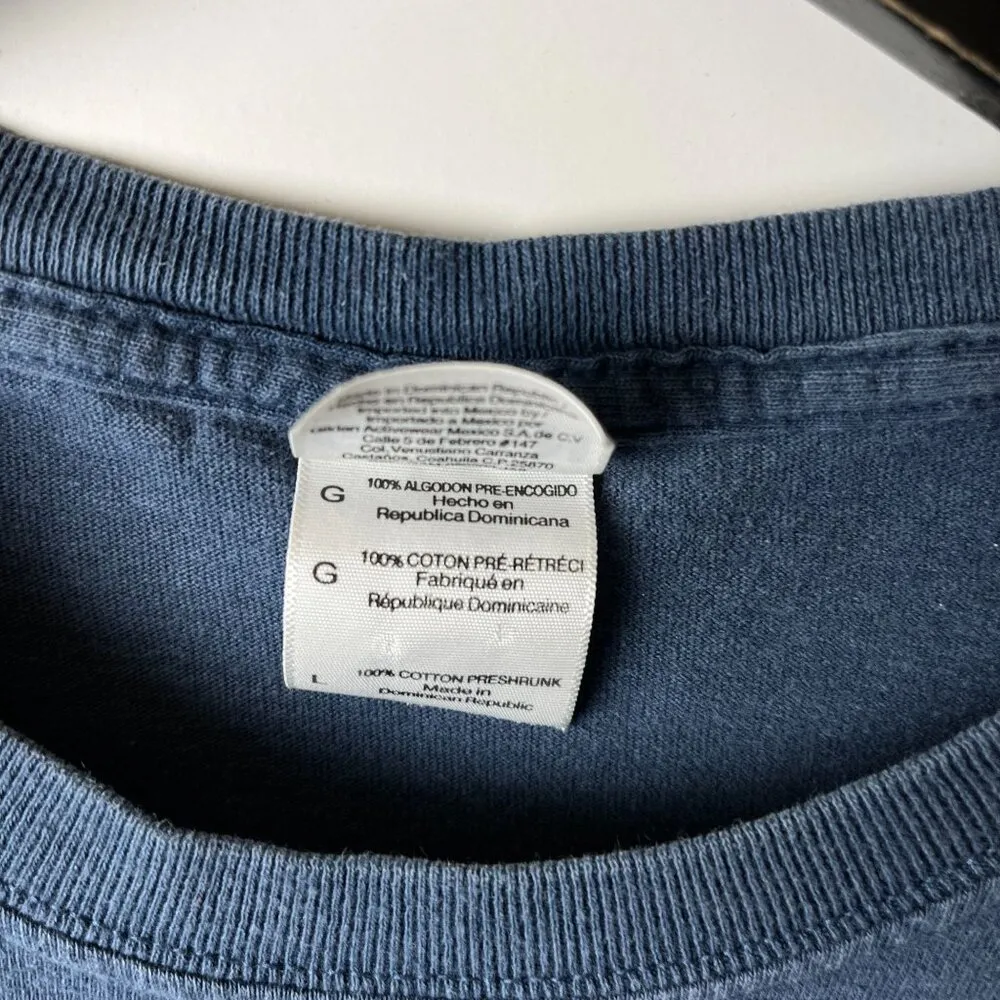 Vintage Y2K My Indian Name Beer Tee T Shirt Blue Large L Statement Humor Graphic - Image 6