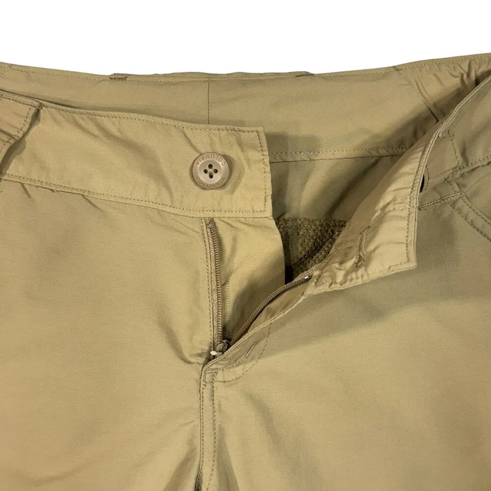 Columbia Medium PFG Shorts Zip-Fly Pockets Elastic Waist Quick Dry Tan Womens - Image 2