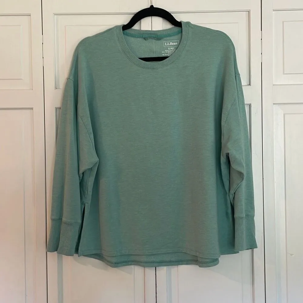 L.L. bean soft flex crewneck dolman sleeve green top small Green - Image 3