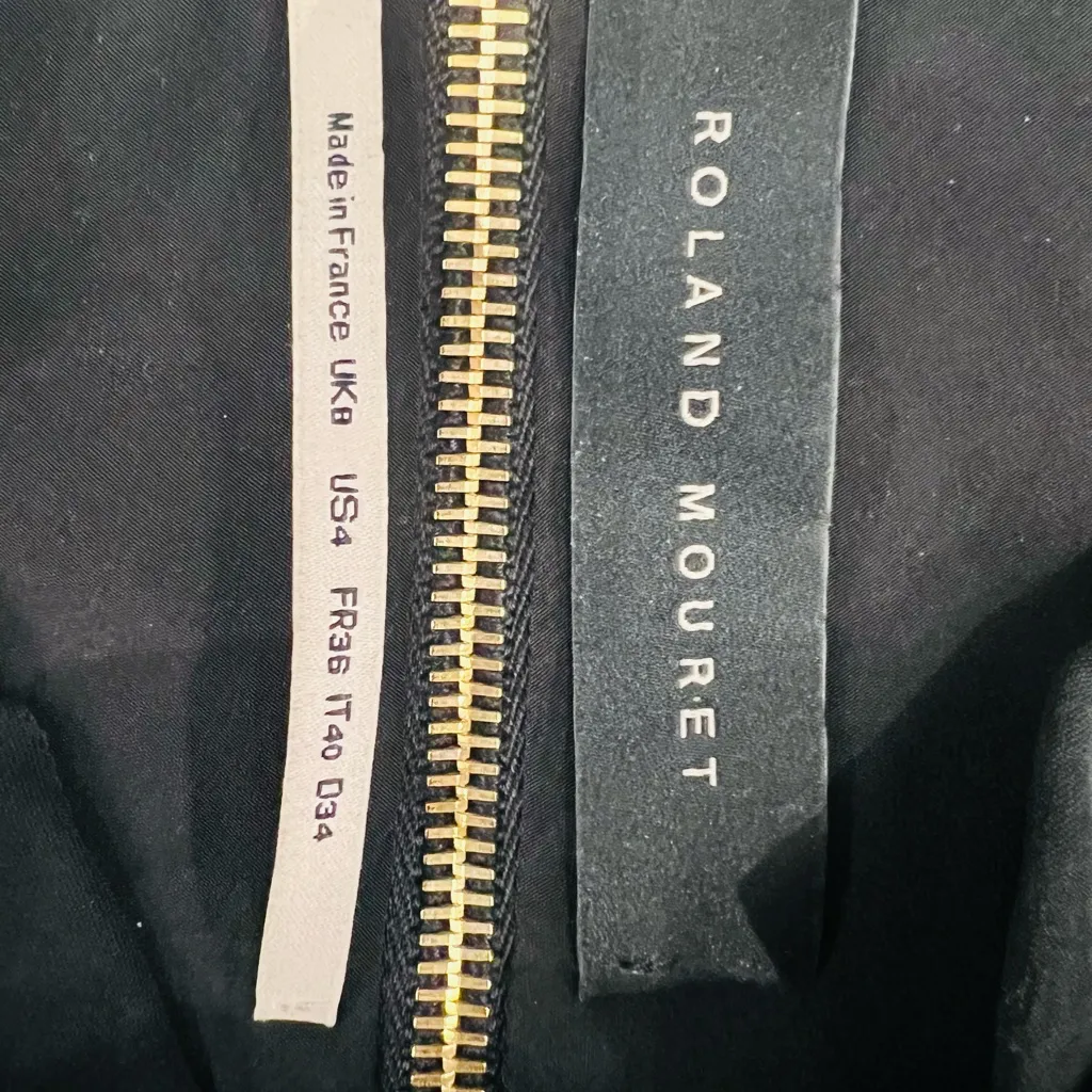 Roland Mouret Black Silk Crepe Jumpsuit Size 4 - Image 5