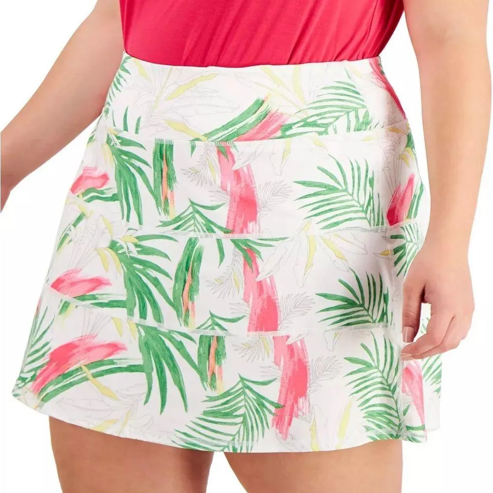 New IDEOLOGY Women’s Plus 3X Tiered Palms Golf Tennis Skirt Skort Comfort - Image 2