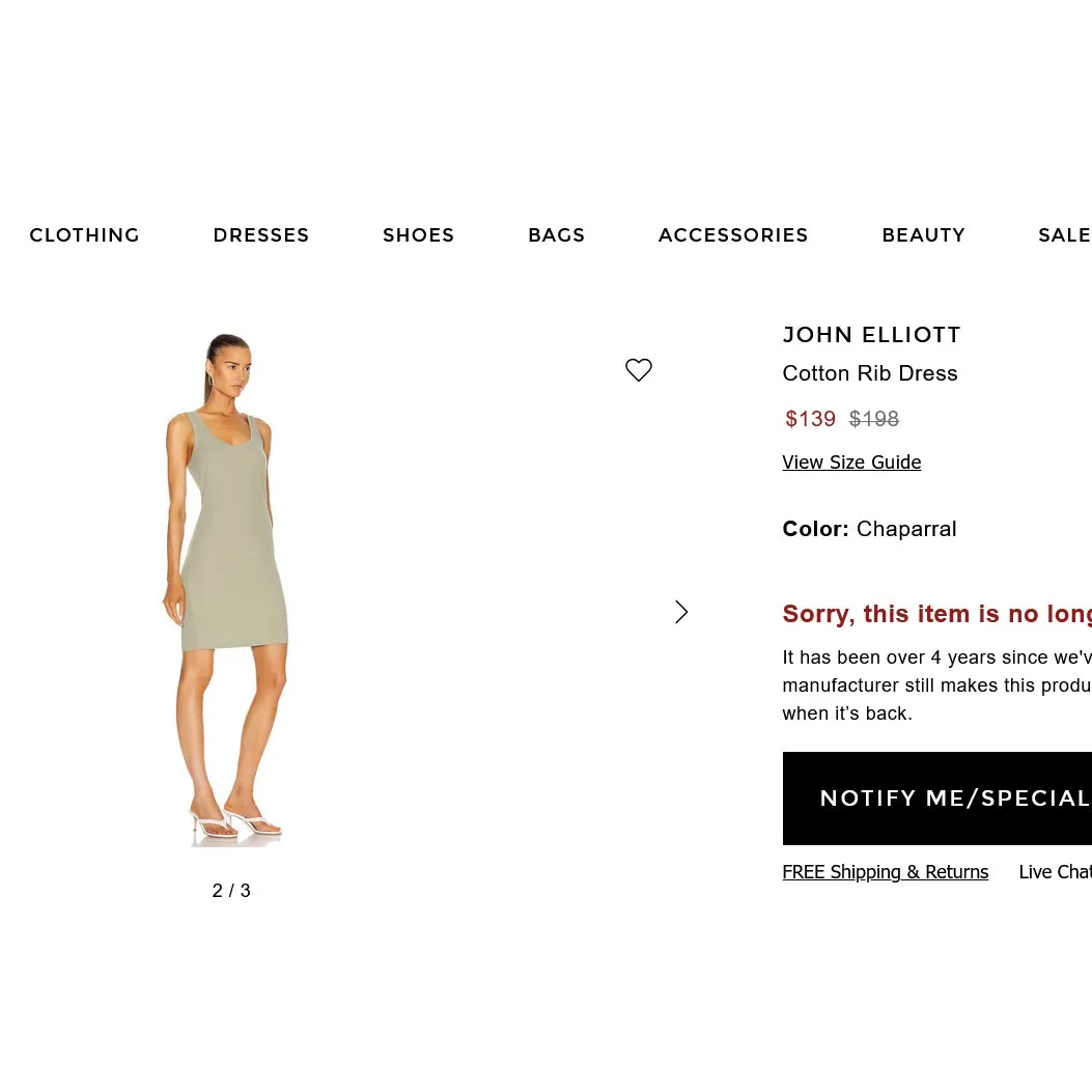 JOHN ELLIOTT Cotton Rib Dress Chaparral Summer‎ Spring Vacation Beach Resort Green Size 0 - Image 3