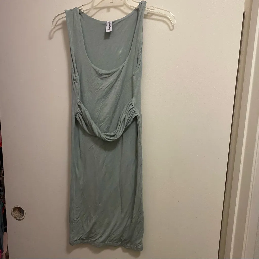 Lot Set Of 3 Sexy Mama Maternity Dresses Dress Size 1 S Small Gray Green Beige - Image 2