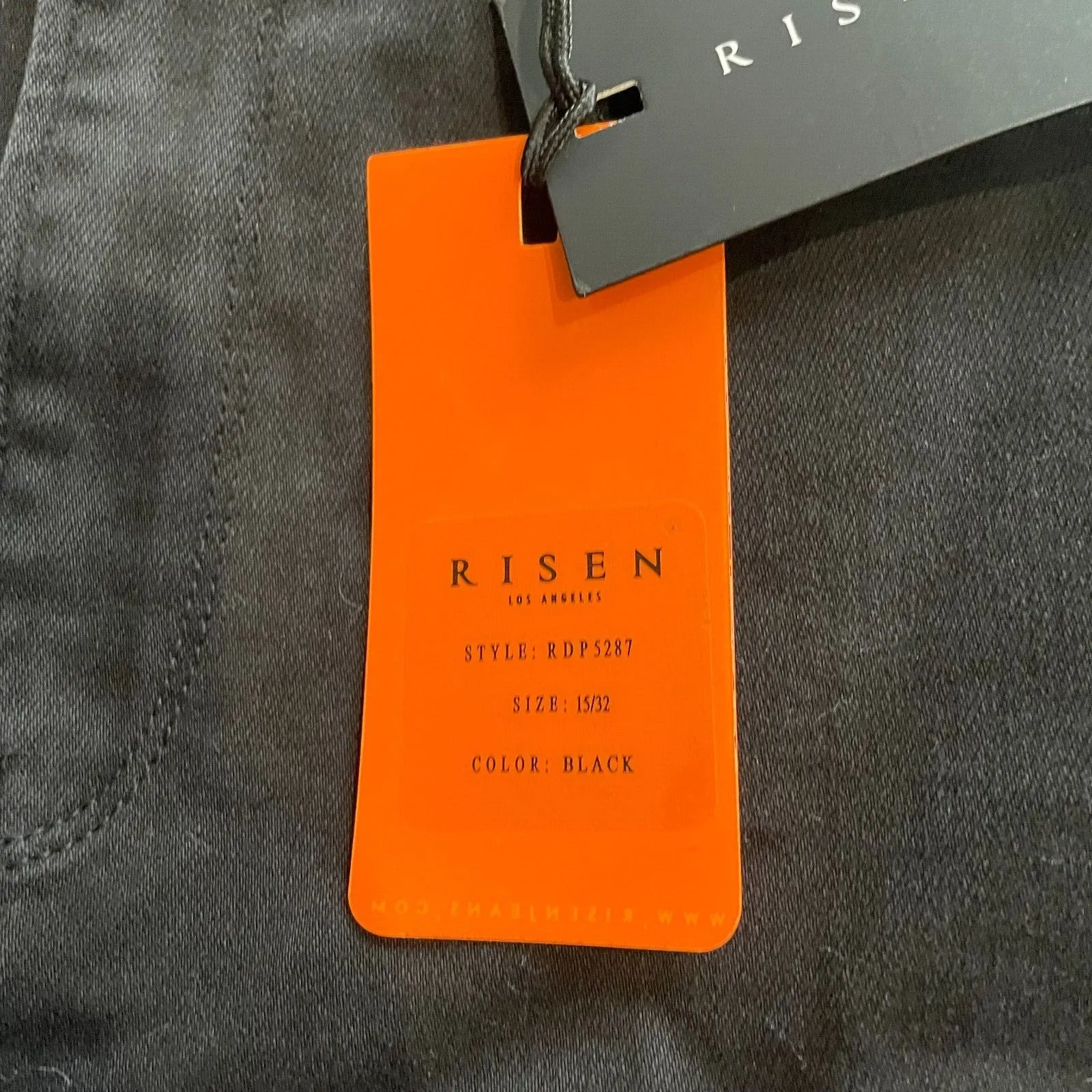 NWT Risen Los Angeles Black Relaxed Distressed Denim Jeans Women Size 15/32 Y2K‎ - Image 7