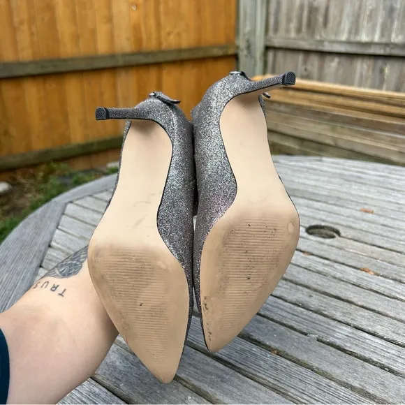 Steve Madden Carey Silver‎ rainbow Glitter Ankle-High boots size 8.5 - Image 8