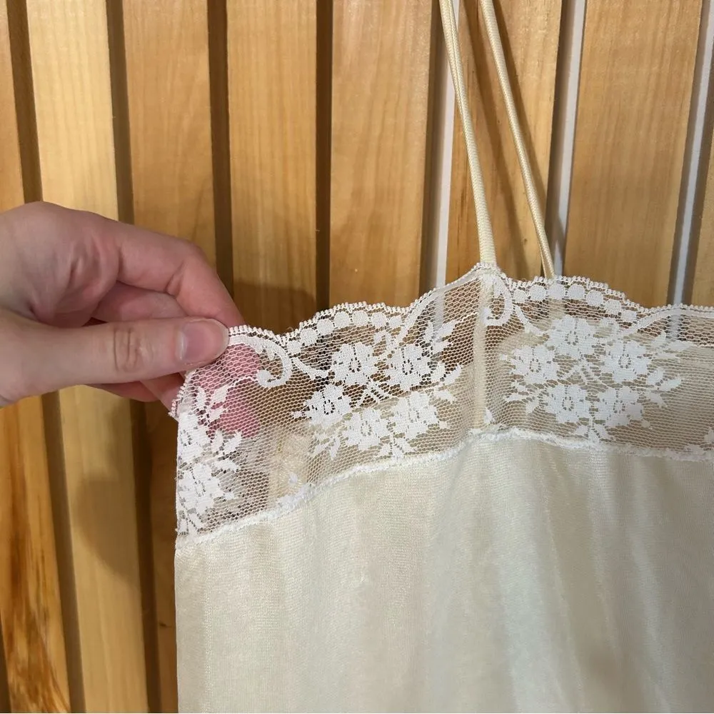 Vintage Sans Souci Satin Lace Cami Large Fairy Y2K Coquette Feminine Romantic - Image 2