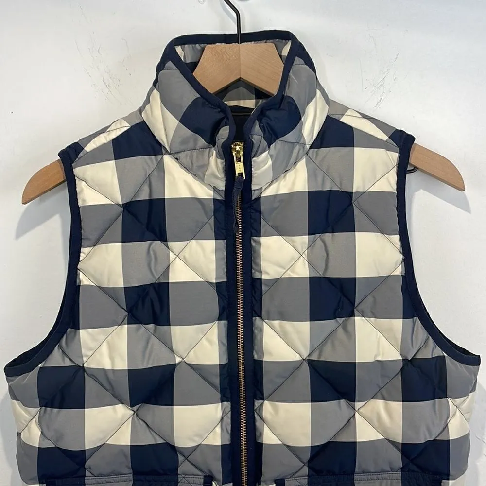 J. Crew Excursion Quilted Vest in Buffalo Plaid Check Size small - Image 3