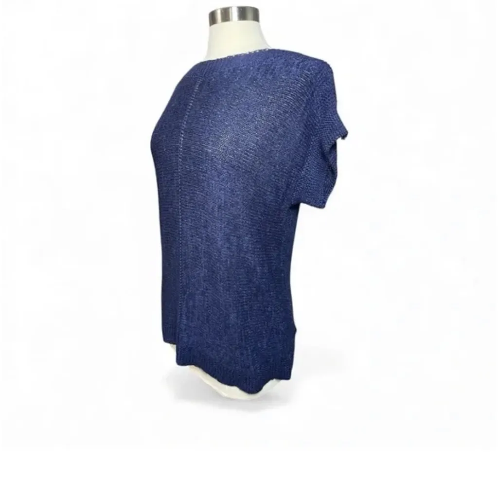 Cable & Gauge Navy Button-Back Sweater - Image 5