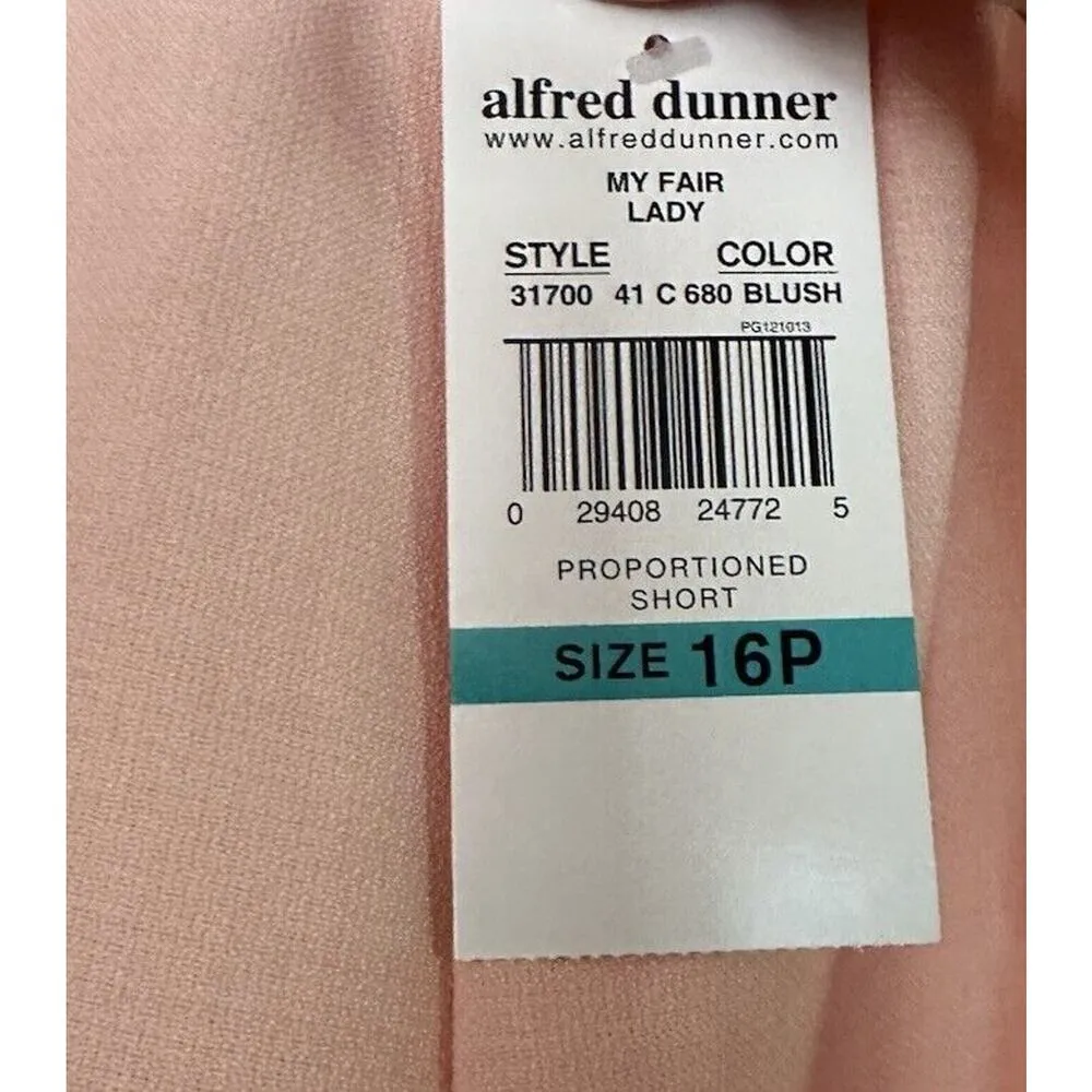 Alfred Dunner Womens Blush Pink Peach Pantsuit Blazer 14 & Pants 16P Short 31700 - Image 12