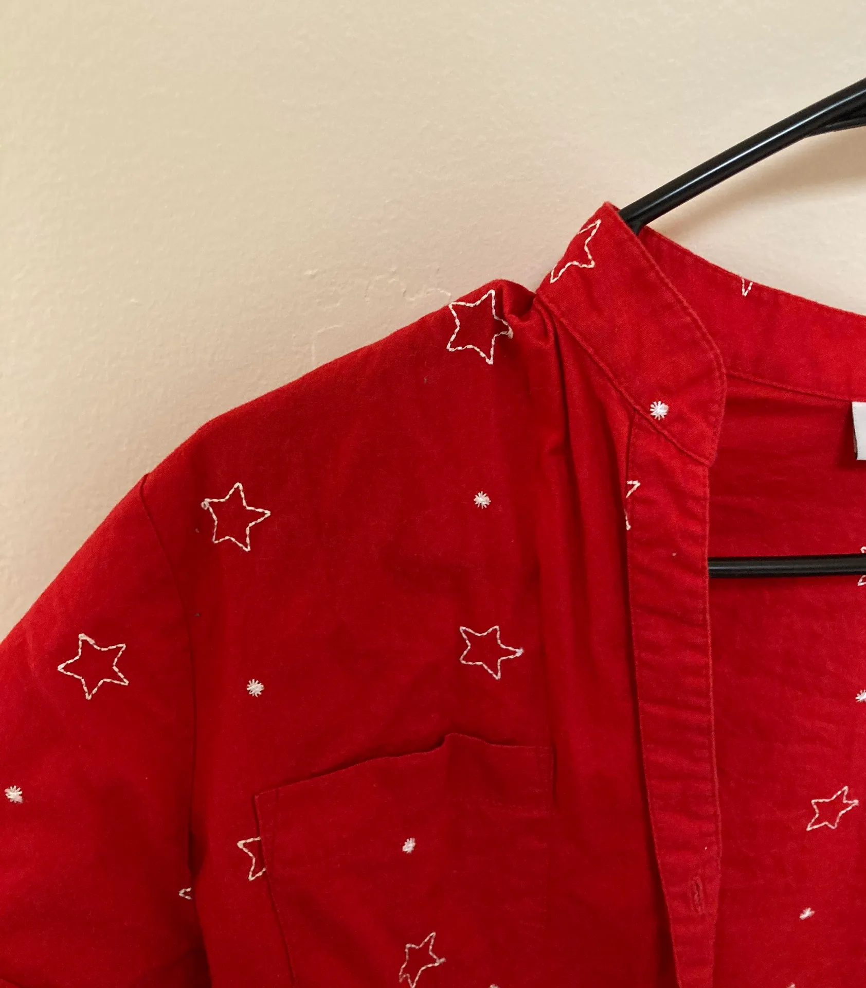 Embroidered Red Button - Image 2