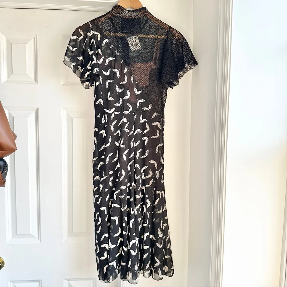 NWT Byron Lars Asymmetrical Feather Dress Black - Image 2