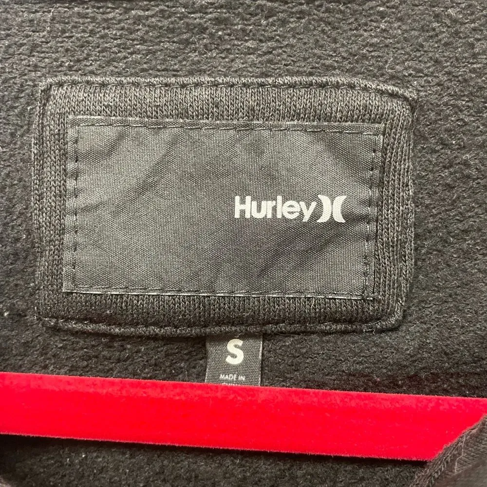 Womens Hurley 2000s Y2K Emo Grunge Grey H Floral Vines Zip Up Hoodie Size S - Image 4