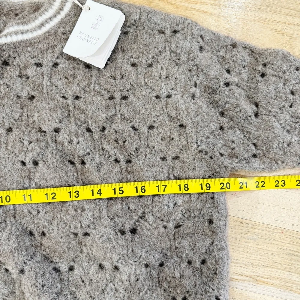 Brunello Cucinelli Mohair And Wool-blend Jumper In Beige - Image 13