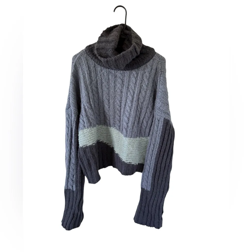 Sweaty Betty Weekend Roll Neck Sweater Blue - Image 4