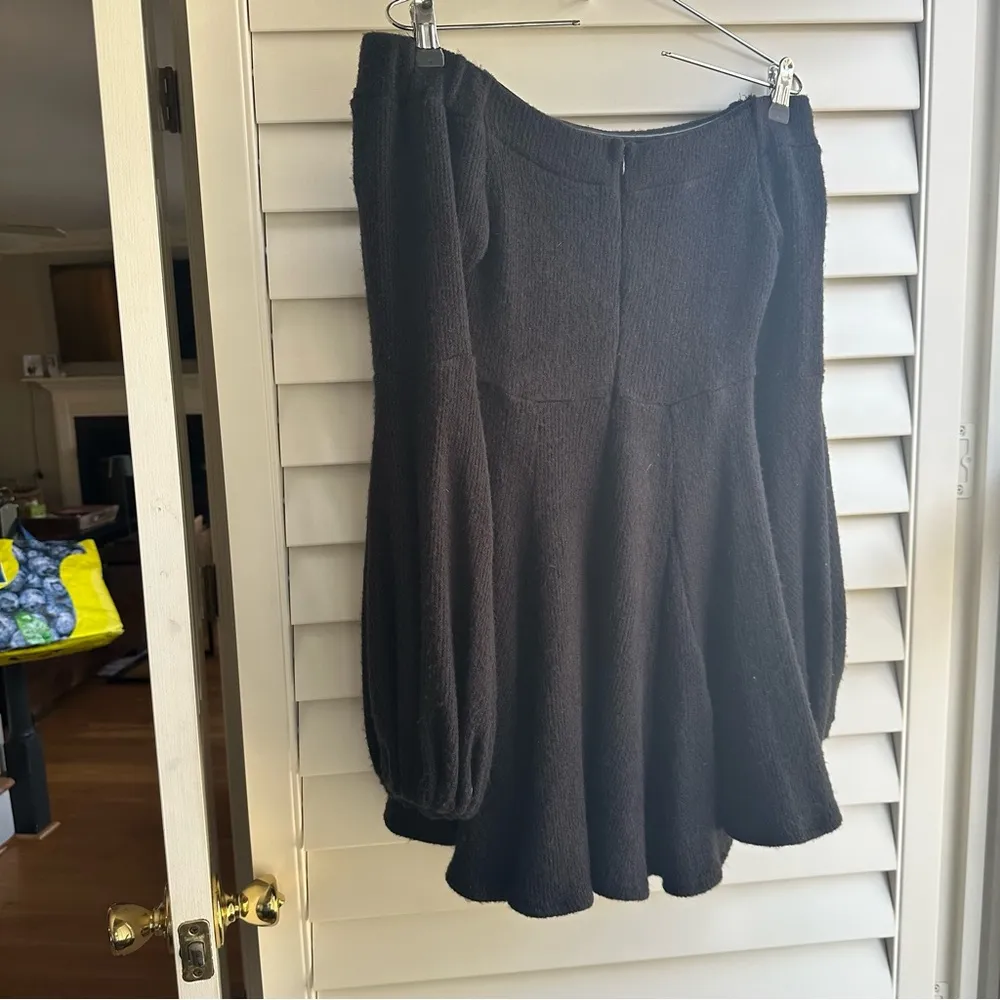 Black Mini Sweater Dress - Image 2