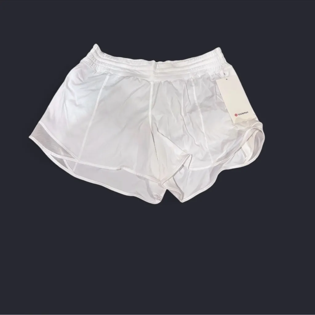 NWT Lululemon Hotty Hot High-Rise Lined Short 4" White Size 10 Tall HR Running - Image 2