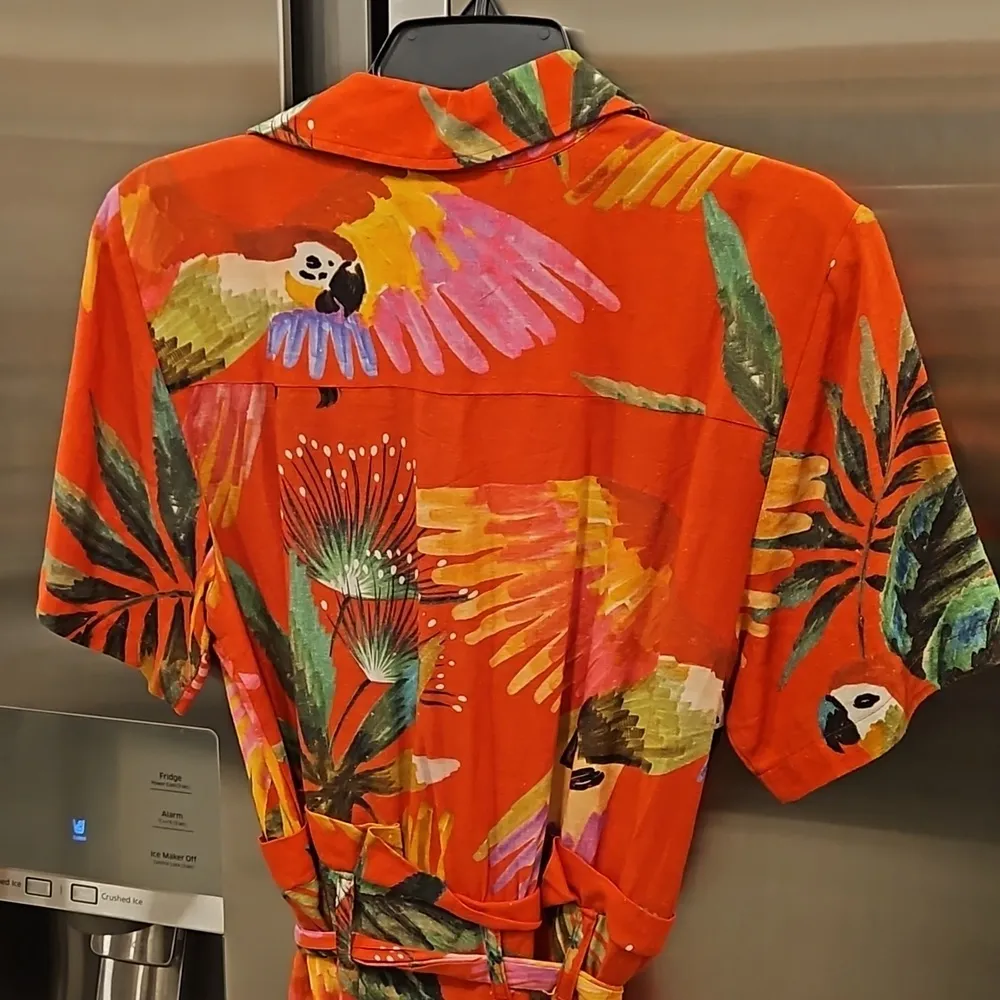 💕FARM RIO💕 Red Macaw Romper Small - Image 12