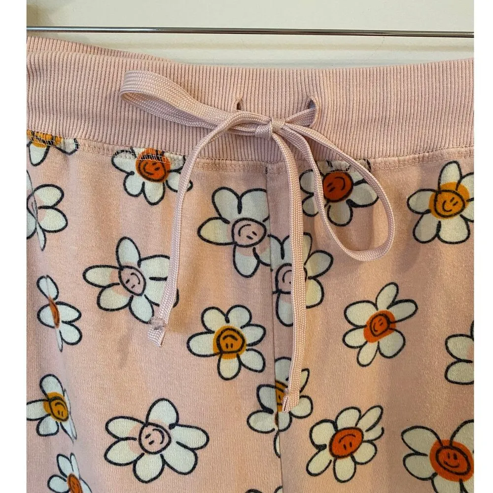 Floral Print Jogger Pajama Pants Daisy Pink Women's Plus Size 3XL - Image 4