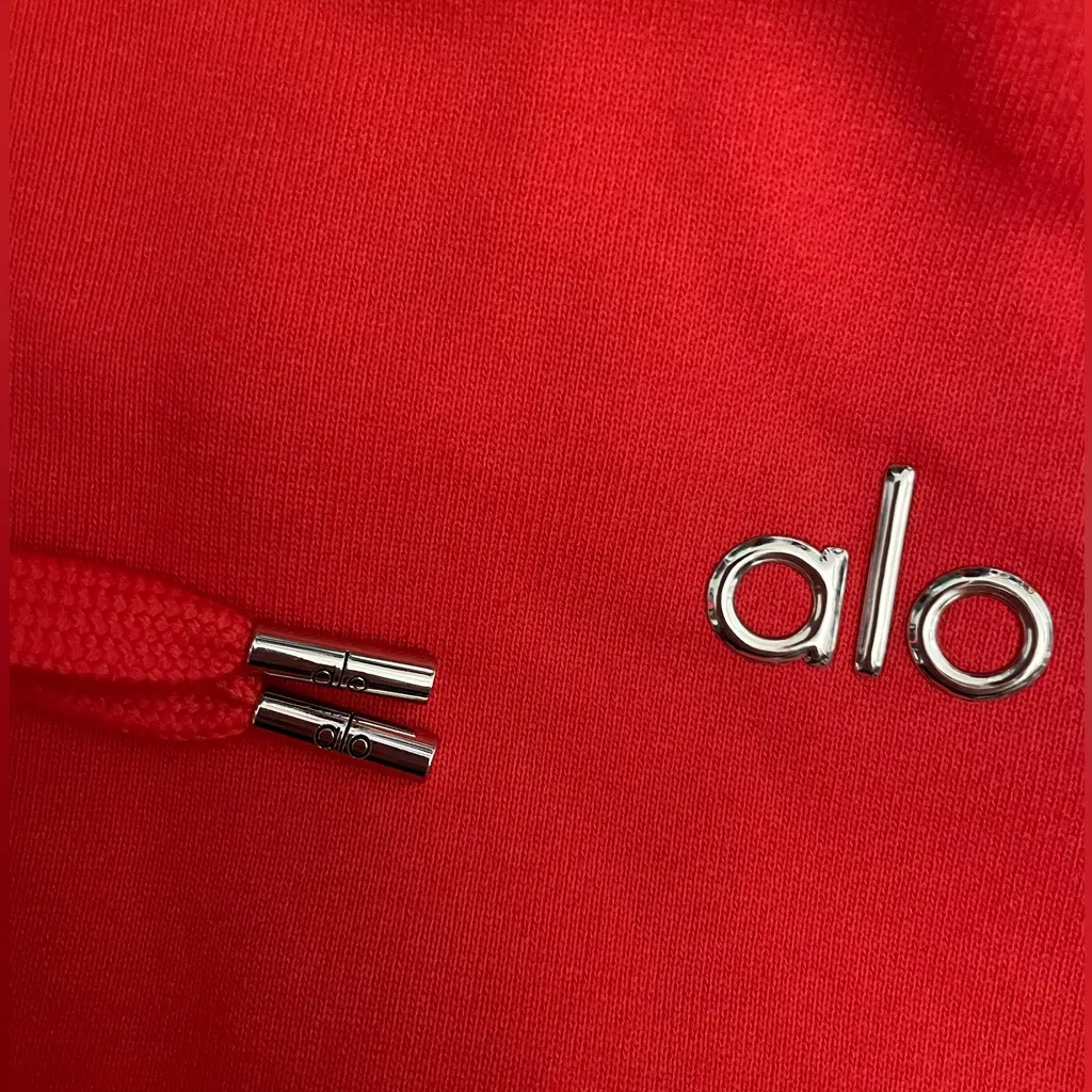 ALO Yoga NWT Accolade Hoodie Bright Red Color Unisex Oversized Size M - Image 6