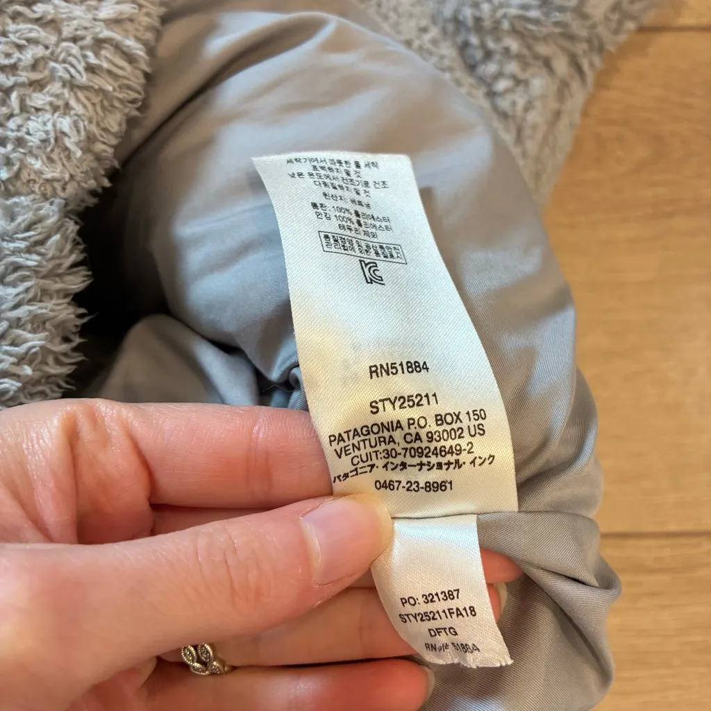 Patagonia Women’s Los Gatos Jacket Full Zip Sherpa Gray Size XS - Image 7