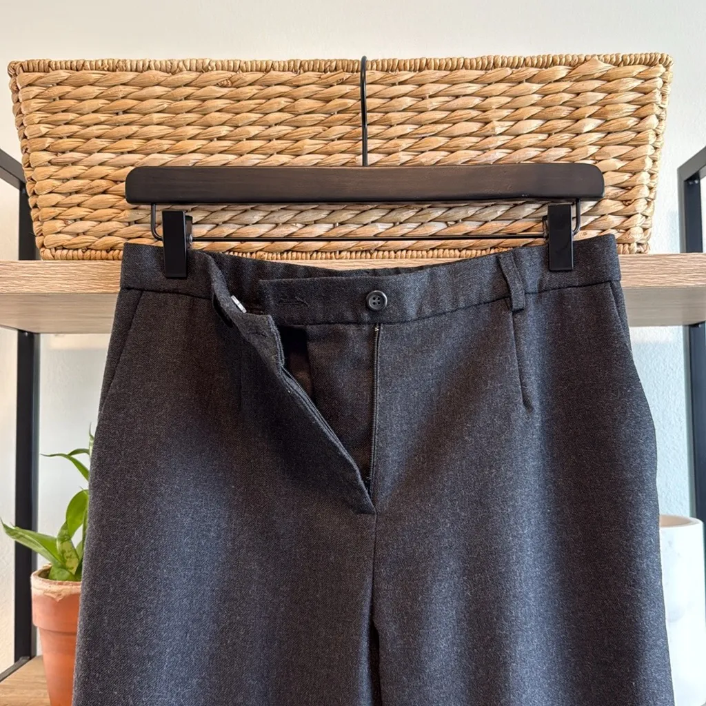 Pendleton High-Rise 100% Virgin Wool Charcoal Heather Career Dress Pant Trouser - Image 7