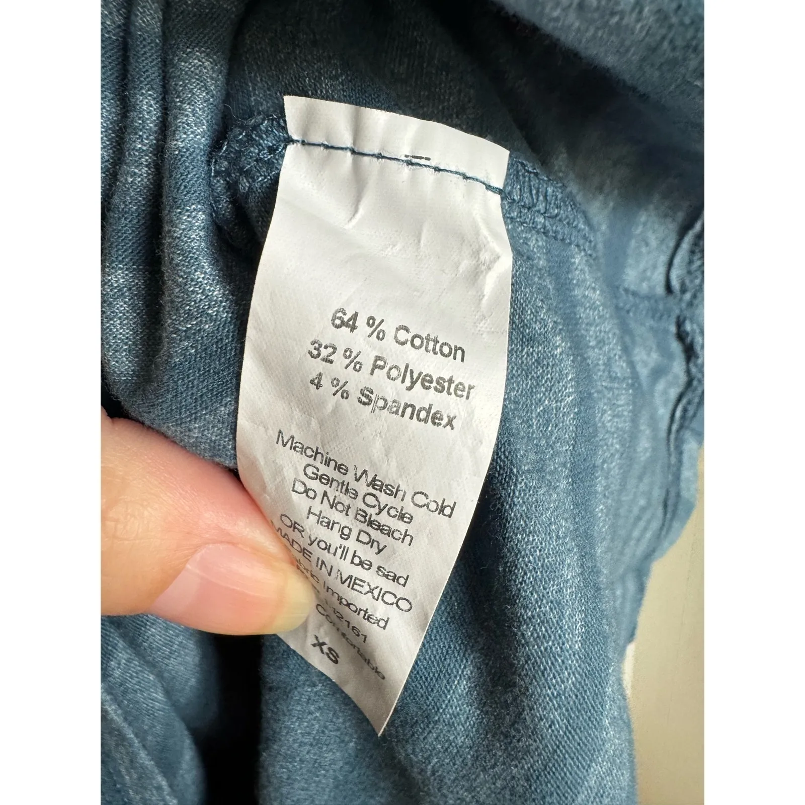 LuLaRoe‎ Womens Top XS Blue Stripe Irma Tunic Knit Shirt Hi Low Short Sleeve - Image 9