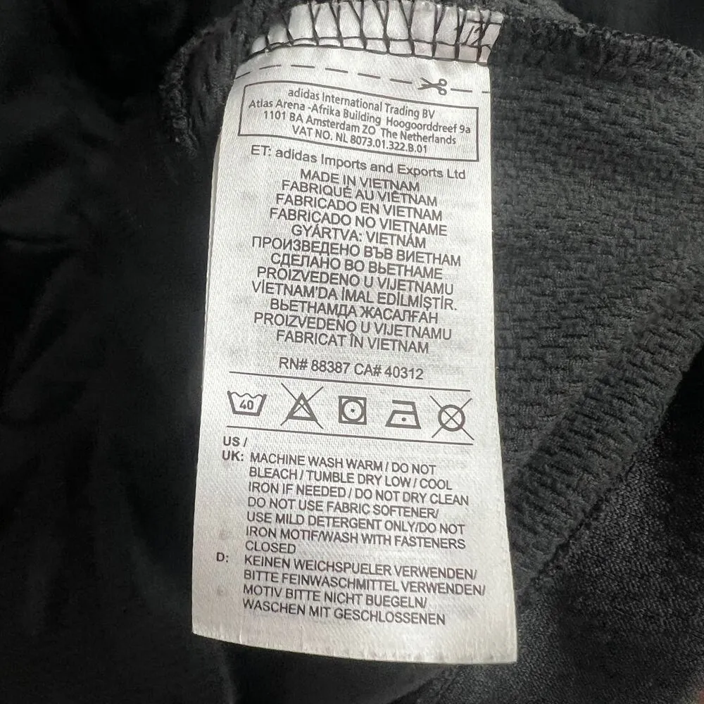 Adidas LARGE Womens Black Jacket ClimaWARM Full Zip Long Sleeve Hoodie - Image 10