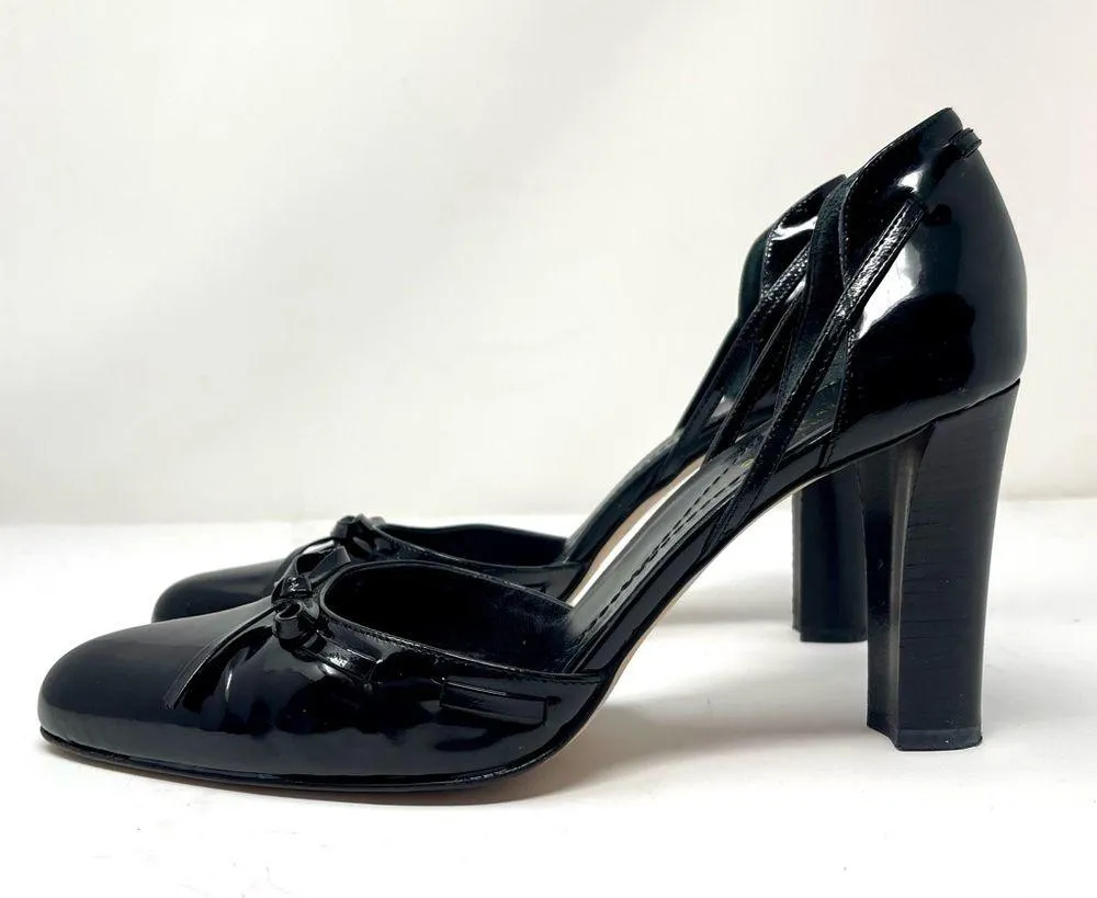 KATE SPADE black patent leather heels, made in Italy, size 8B - Image 4