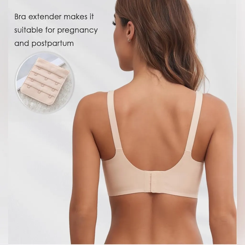 As Fairy Seamless Nursing Bra Breastfeeding Wireless Sleep Maternity Bralette L Size L - Image 3