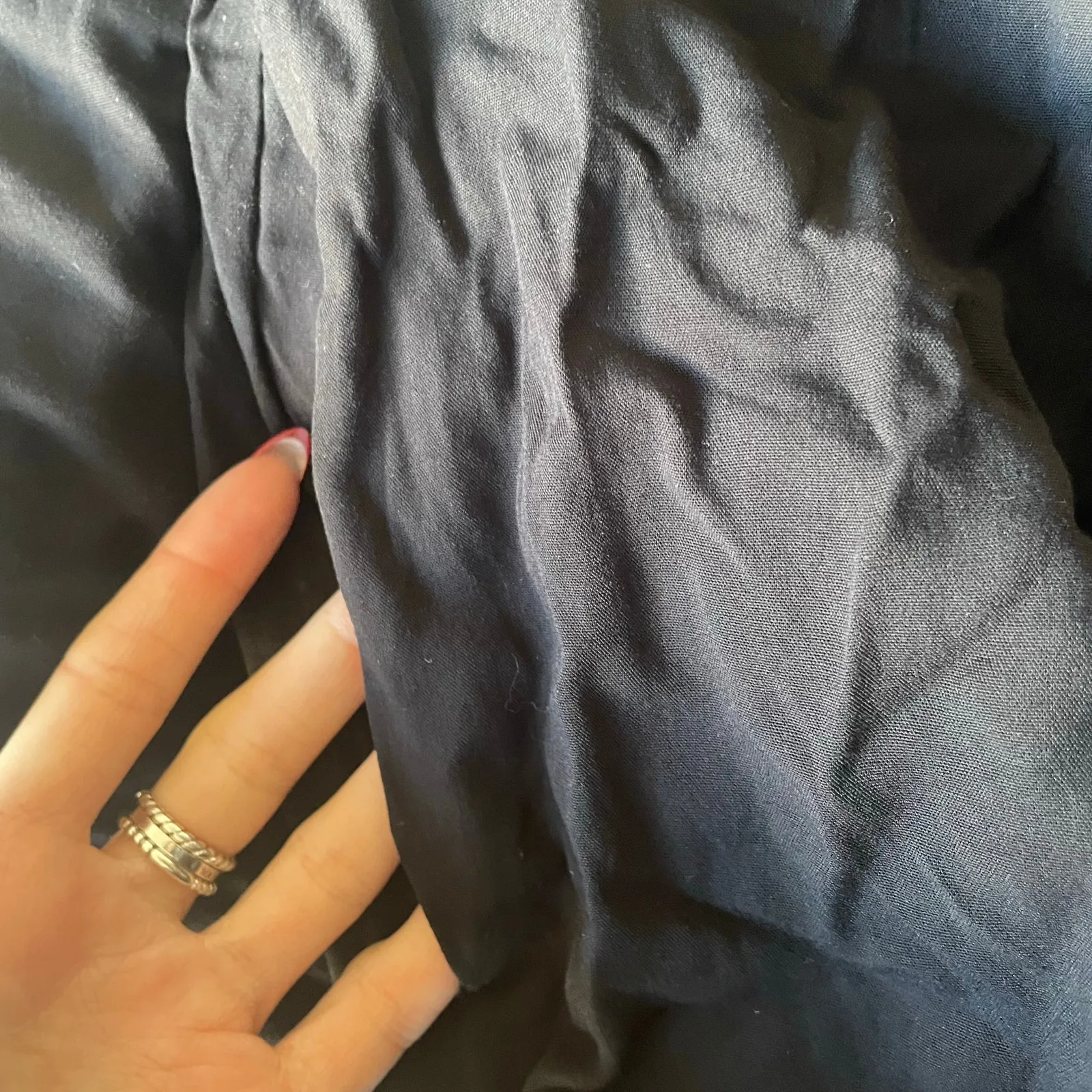 LSPACE Pasadena Large Black Ruffle Adjustable Sleeve Pantsuit Jumpsuit‎ Ankle - Image 9